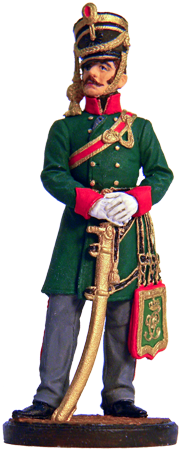 The officer Hussars Baden 54-60 mm * Tin Soldiers 1812 
