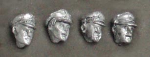 Set of four heads in cap "maciejówka"; 28 mm