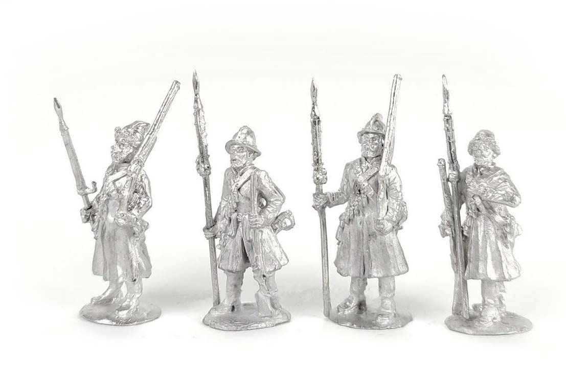 New Order Regiments - musketeers. Russia, XVII century. Set №1; 28 mm