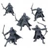 ELVES ARCHERS set plastic Toy Soldiers Fantasy, 5 figures; 1/32 (54 )