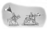 Equestrian knights #1, 13th century; 28 mm