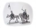 Equestrian knights #2, 13th century; 28 mm