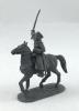 Mounted officer in an greatcoat; 28 mm