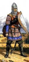 Novgorod warrior. Russia, 1363-86